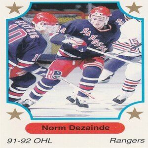 Norm Dezainde - 1991 7th Inning Sketch "Tomorrow's Stars Today" Hockey Card